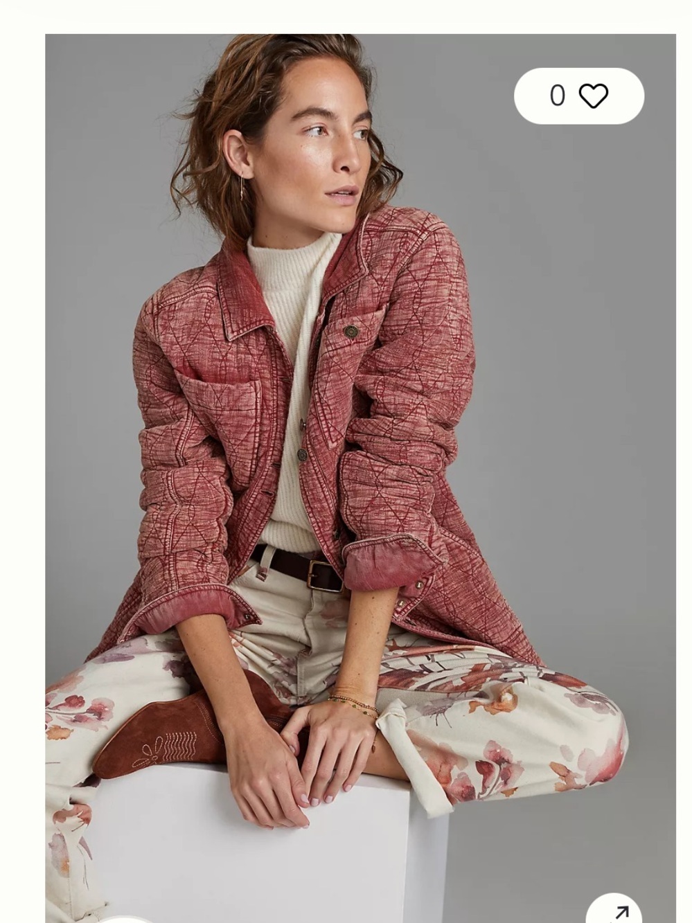Anthropologie Pilcro The Fielder Quilted Shirt Jacket